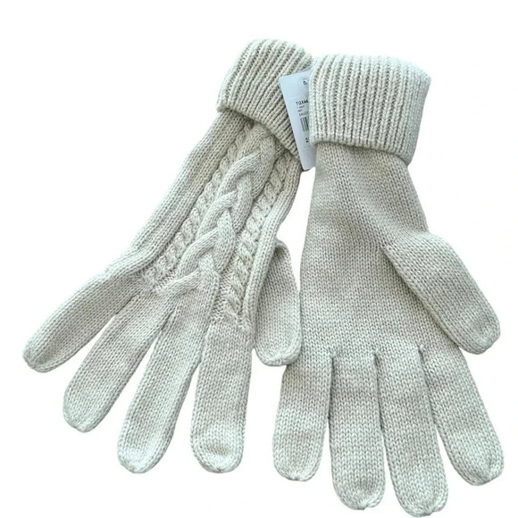 5/20$ NWT ⚡️HOST PICK⚡️Tag sandshell pair of knitted gloves size small medium - Picture 2 of 8